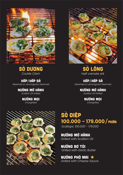 Menu Nhà hàng hải sản cơm niêu Vuông Tròn10